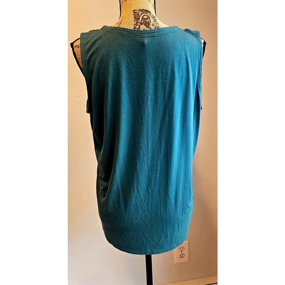 Eileen Fisher Sleeveless Blouse Tank Top Green, Sz L, Excellent Condition - Picture 2 of 7